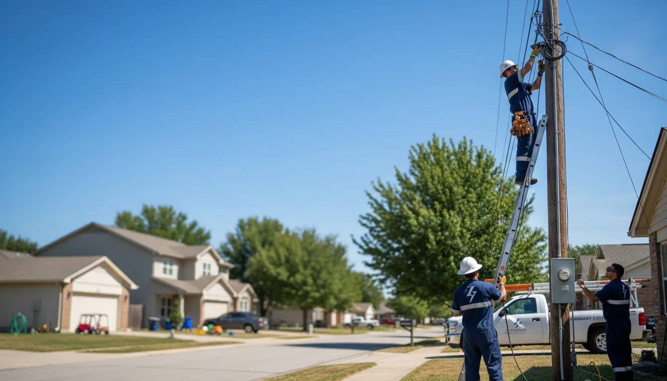 Residential electrician providing installation services in Hemphill, TX